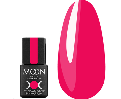 Гель-лак MOON FULL Neon color Gel polish №709 (рожевий насичений, неон), 8 мл