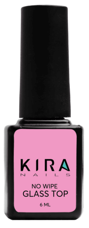 Kira Nails No Wipe Top Coat, закріплювач для гель-лаку без липкого шару, 6мл