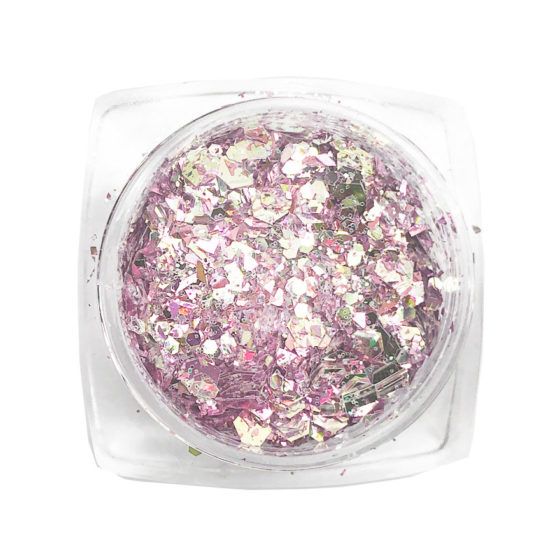 Komilfo блискітки MIX chameleon 005, мікс розмірів, (рожевий/жовтий/зелений), 1,5 г