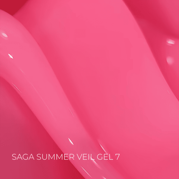 Гель для нарощування SAGA Professional Builder Gel Veil Summer 07 рожевий, 15мл