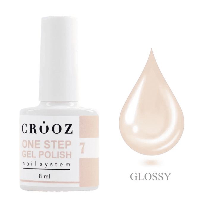 Однофазний гель-лак Crooz  One Step Gel Polish 07, молочний нюд 8мл