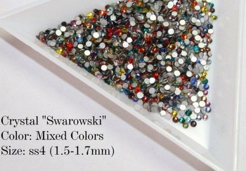Стразы аналог Сваровски стекло SS4 mixed colors 100шт