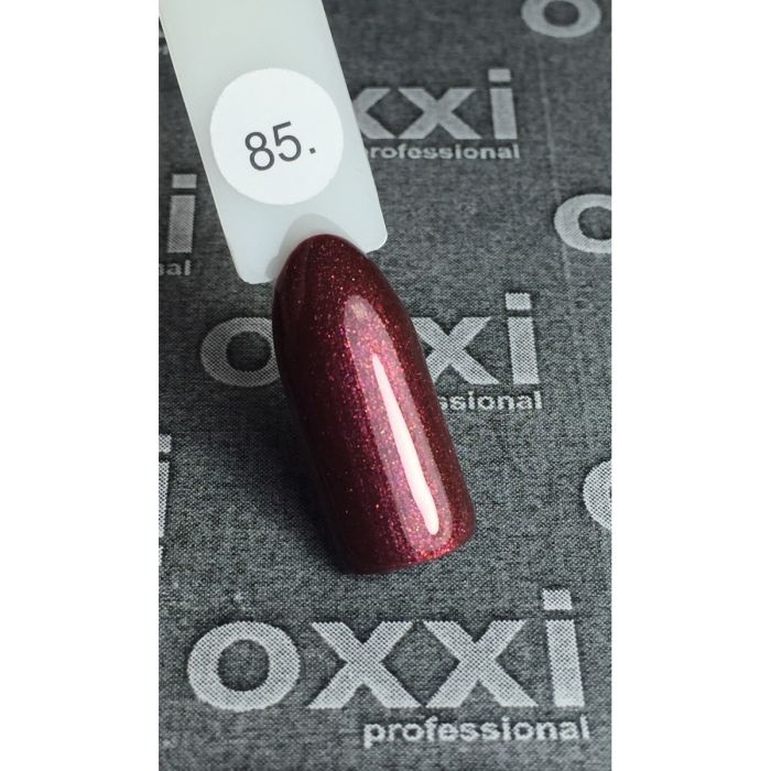 Гель-лак OXXI Professional №085 (красно-коричневый с розовым микроблеском), 8 мл