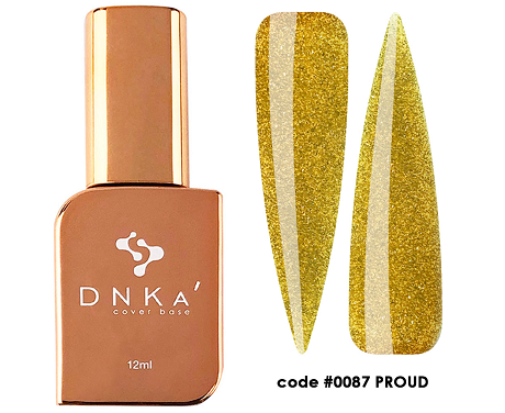База кольорова DNKA Cover base №087 Proud світловідбиваюча жовта, 12 мл