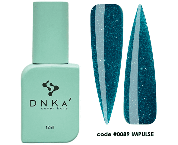 База кольорова DNKA Cover base №089 Impuls світловідбиваюча зелена, 12 мл