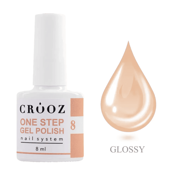Однофазний гель-лак Crooz  One Step Gel Polish 08, теплий беж 8мл