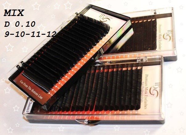 Ресницы I-Beauty D-0.10 микс 9-10-11-12мм