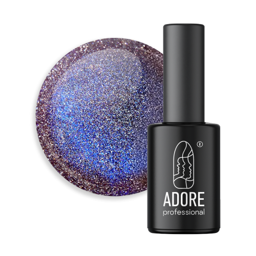 Светоотражающий гель-лак Adore кошачий глаз Reflective Z-05 синий, 8мл