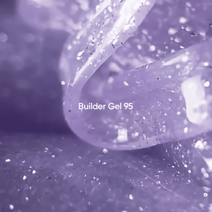 Гель для нарощування нігтів NailsOfTheday Builder 95  ліловий світловідбиваючий, 15мл