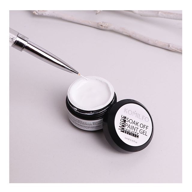 Гель-фарба Komilfo №002 White (білий), 5 мл