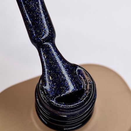 Гель-лак Dark 114  синий с серебряным и синим  шиммером