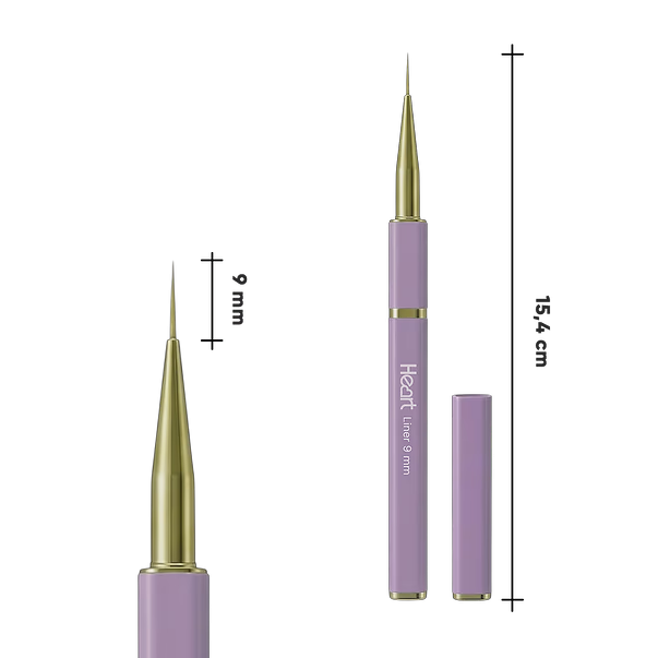 Тонкий пензель Heart  Pro Liner  9мм