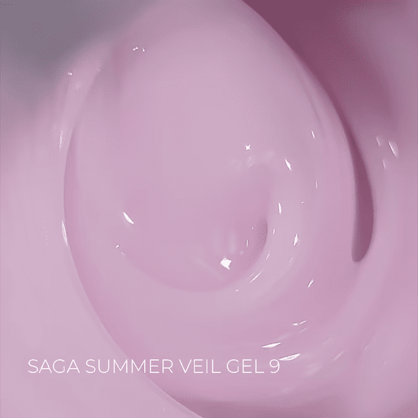 Гель для нарощування SAGA Professional Builder Gel Veil Summer 09 молочно-бежевий,  15мл