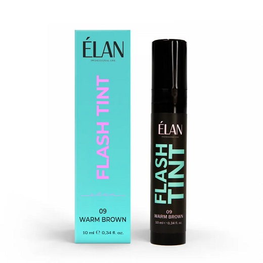 Краска для бровей и ресниц ELAN  Flash Tint, 09 Warm Brown, 10мл