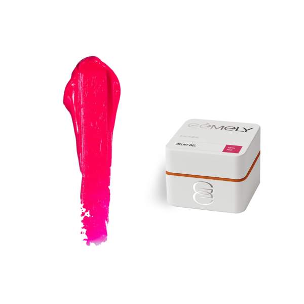 Гелева паста для обʼємних дизайнів Relief gel Gemely Neon pink 5г