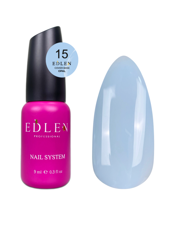 База Edlen Cover base 9мл 15 небесно-блакитна