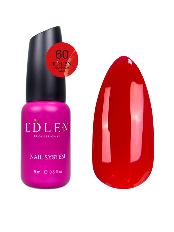 База Edlen Cover base 9мл 60 классическая алая