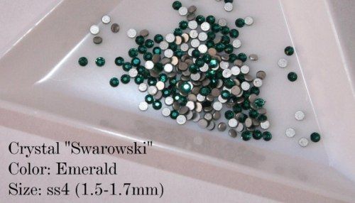 Стразы аналог Сваровски стекло SS4 emerald 100шт