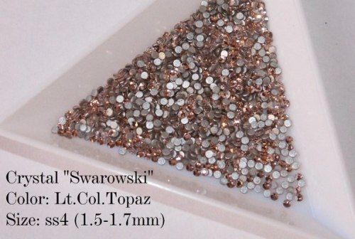 Стразы аналог Сваровски стекло SS4 light col topaz 100шт
