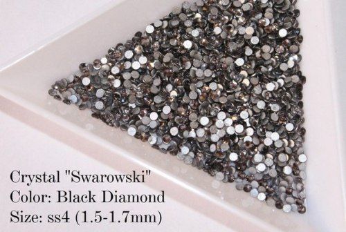 Стразы аналог Сваровски стекло SS4 black diamond 100шт