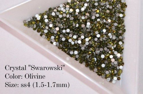Стразы аналог Сваровски стекло SS4 olivine 100шт