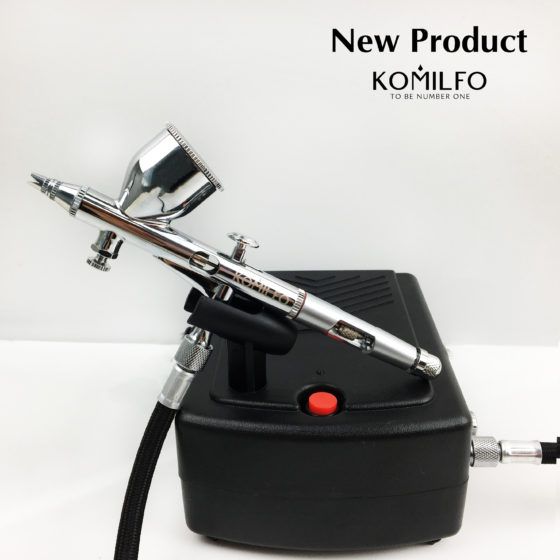 Аэрограф Komilfo AR-001 с компрессором AC-001  комплект
