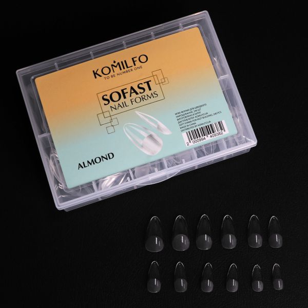 Тіпси для нарощуванняя Komilfo SoFast Nail Forms Almond, 240 шт