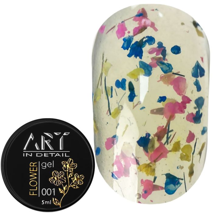 Гель із сухоцвітами ART Flower Gel №001, 5мл