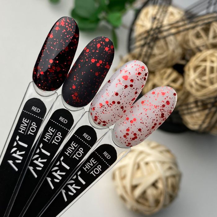 Топ із шестигранниками без липкого шару ART Hive Top Red  10 мл