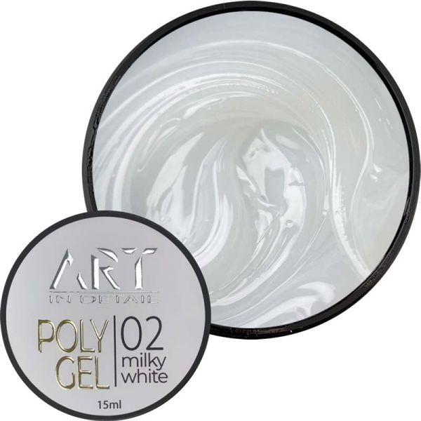 Полигель ART POLYGEL №02 Milky White, 15 мл
