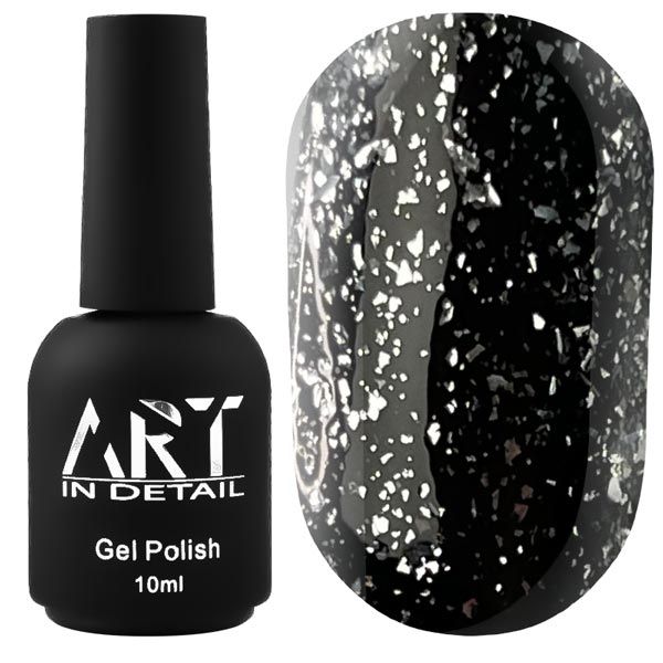 Топ для гель-лаку зі срібними пластівцями ART Shell Top Silver 10 мл