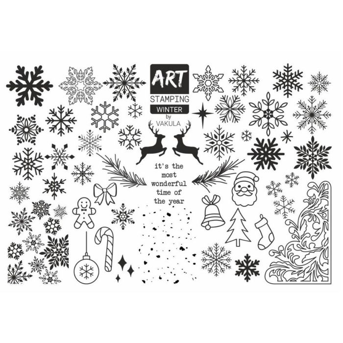 Міні-пластина для стемпінгу Vakula&ArtStamping  Зимова