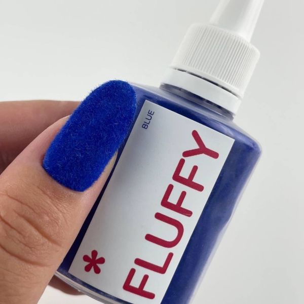 Бархатная пудра для ногтей Fluffy ТМ Easy, цвет Blue
