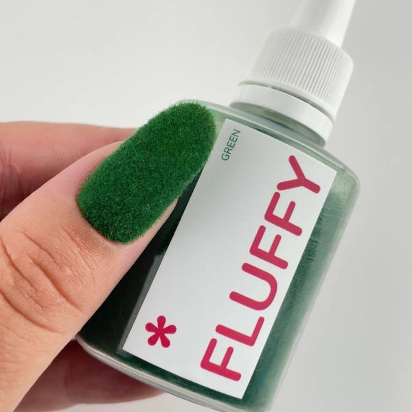Бархатная пудра для ногтей Fluffy ТМ Easy, цвет Green