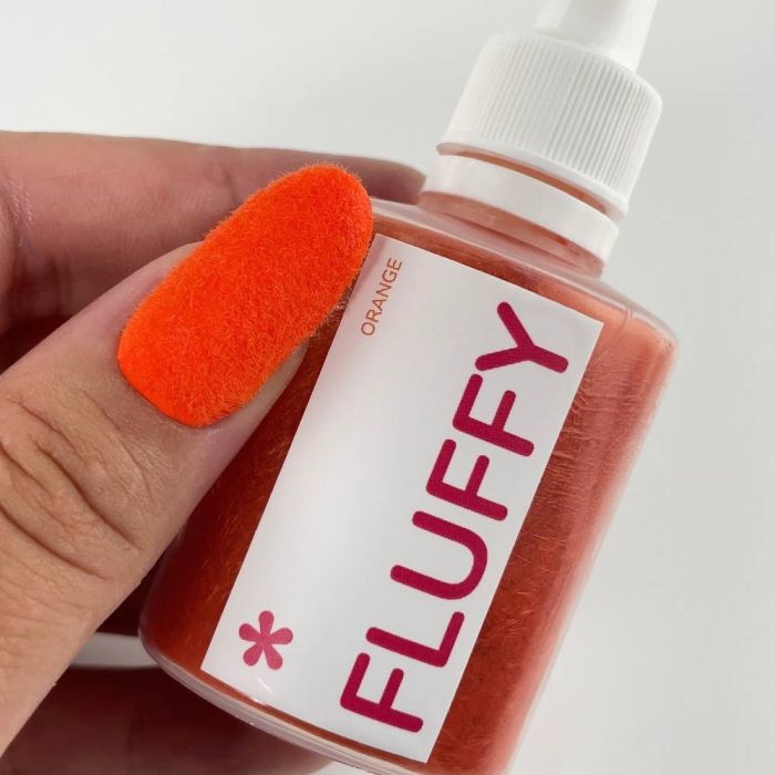 Бархатная пудра для ногтей Fluffy ТМ Easy, цвет Orange