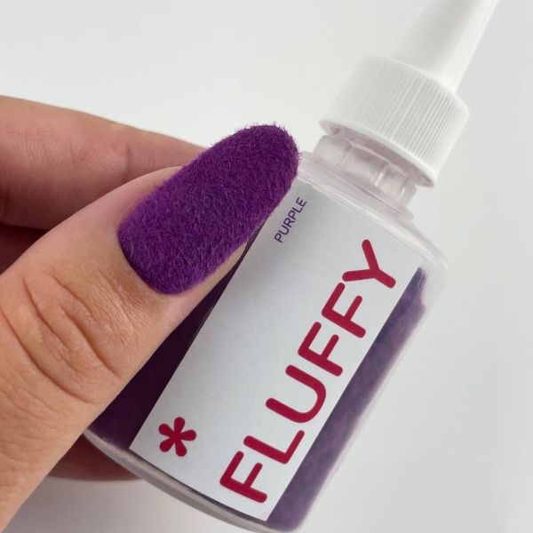 Оксамитова пудра для нігтів Fluffy ТМ Easy, колір Purple