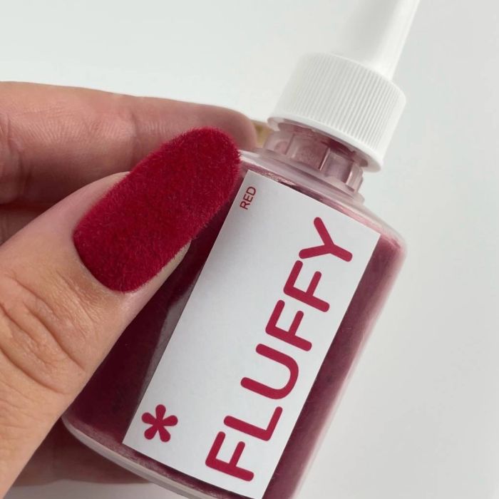 Оксамитова пудра для нігтів Fluffy ТМ Easy, колір Red