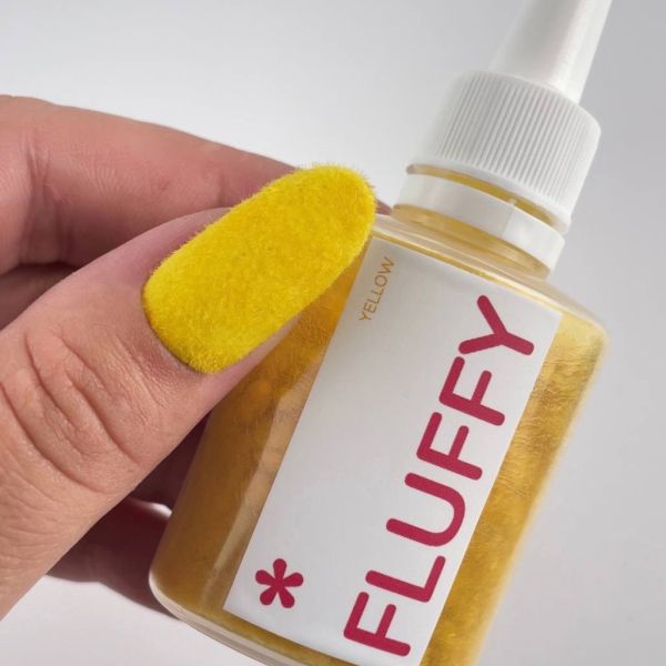 Оксамитова пудра для нігтів Fluffy ТМ Easy, колір Yellow