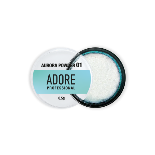 Втирка-хамелеон Adore Aurora powder 01 золотисто-голубая