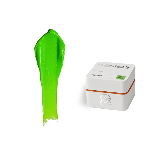 Гелевая паста для объемных дизайнов Relief gel Gemely Neon green 5г