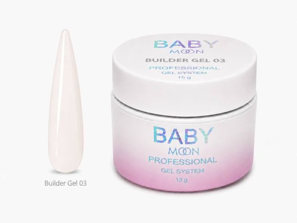 Гель для нігтів Baby Moon Builder Gel 03 Молочно-рожевий, 15 мл