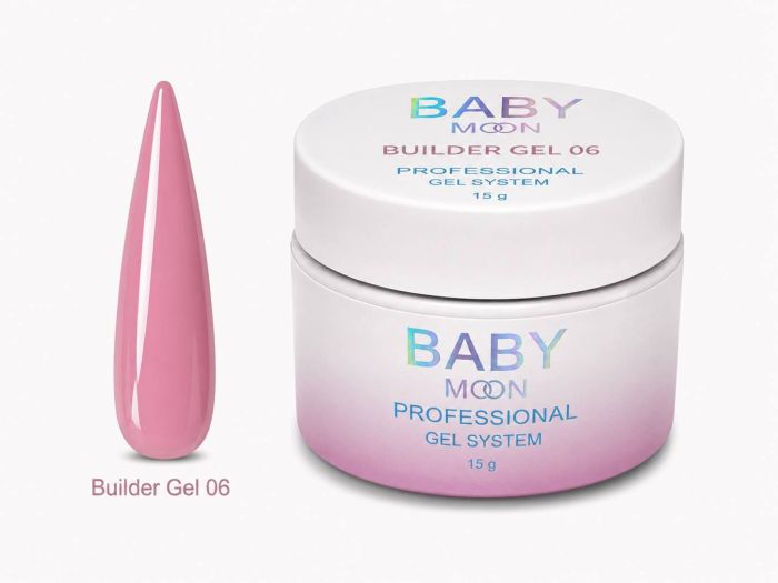 Гель для нігтів Baby Moon Builder Gel 06 Нюдовий, 15 мл