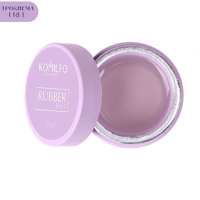 База Komilfo Rubber Base Coat  каучукова база для гель-лака (гель банка) 15 мл