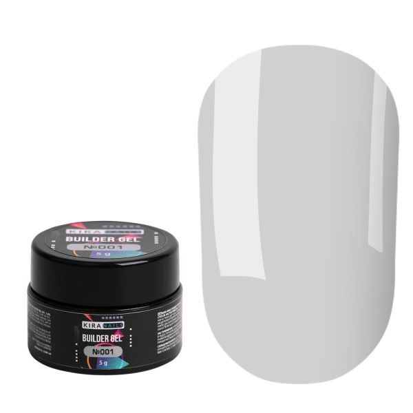 Гель Kira Nails прозорий  Builder Gel 001, 5 г