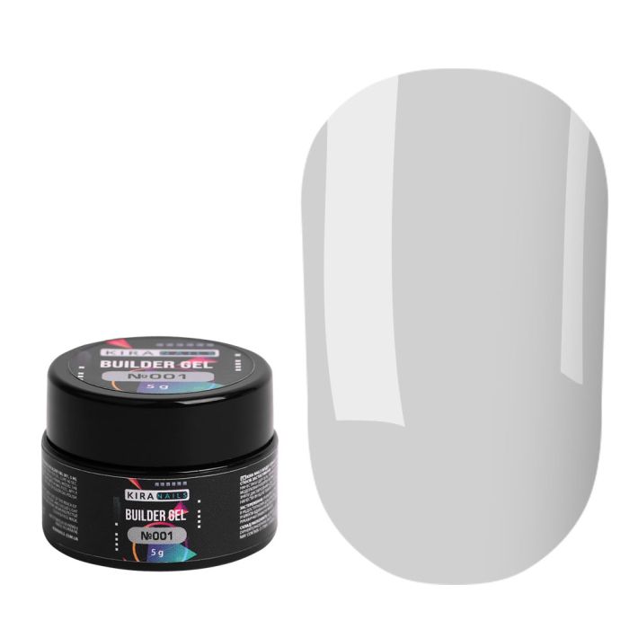 Гель Kira Nails прозорий  Builder Gel 001, 5 г