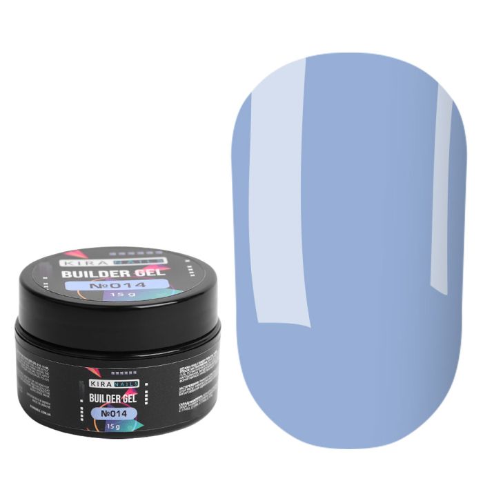 Гель кольоровий волошковий Kira Nails Builder Gel 014, 15г