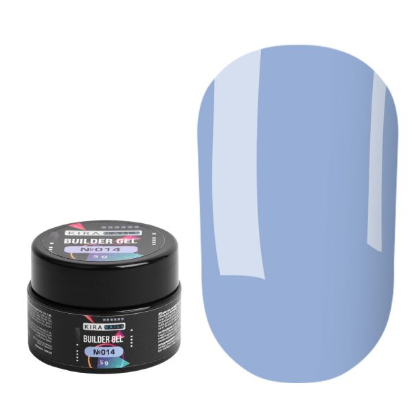 Гель цветной васильковый Kira Nails Builder Gel 014, 5г