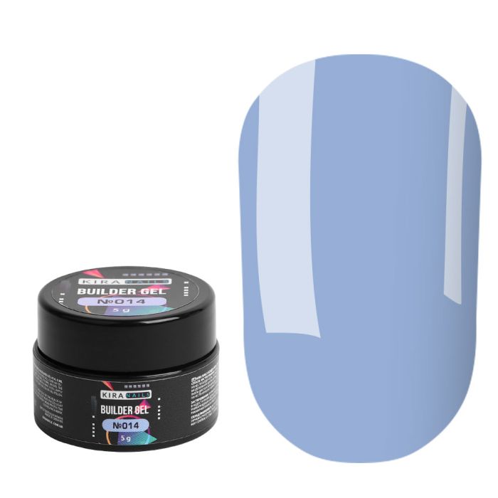 Гель кольоровий волошковий Kira Nails Builder Gel 014, 5г