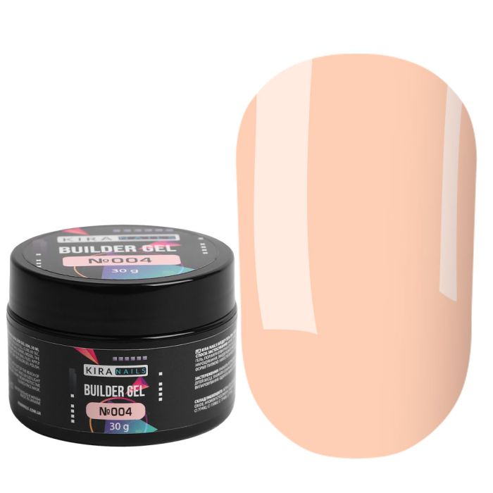 Гель камуфляж персиковий Kira Nails Builder Gel 004, 30г