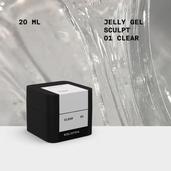 Гель-желе BIBLIOTEKA Sculpt Jelly Gel 01 Clear прозорий, 20 мл